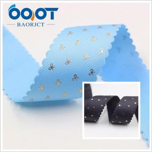 OOOT BAORJCT I-19906-2114,38mm,10yards Solid color hot stamping bow-knot grosgrain Ribbons,bow cap DIY accessories decorations