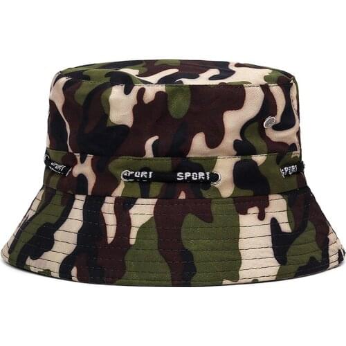 HOOH Summer Foldable Bucket Hat Unisex Women Outdoor Sunscreen Cotton Fishing Hunting Cap Men Basin Chapeau Sun Prevent Hats