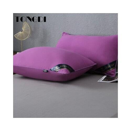 TONGDI Hotel Help Sleeping Middle Pillow Back Cushion Long Elastic Elegant Soft Backrest Luxury Decor For Home Bed Sofa Tatami
