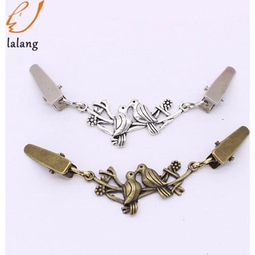 Popular Blouse Collar Clasps Alloy Bird Clip Chic Jewelry Cardigan Sweater Clip Clothing Decor Women Charm