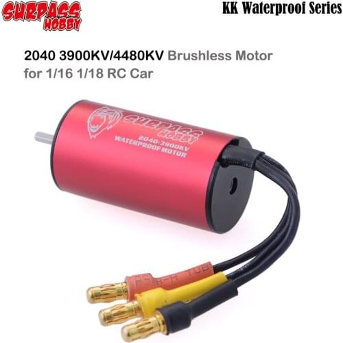 SURPASS HOBBY KK Waterproof Series 2040 3900KV/4480KV Brushless Motor for HSP Axial 1/16 1/18 RC On-Road Drifting Racing Car