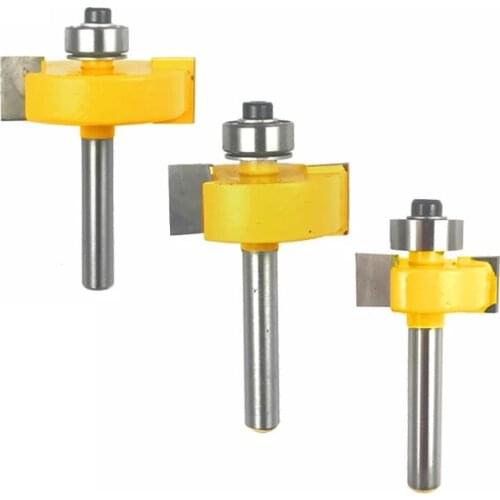 1pc 1/4 Inch Shank T Type Bit with Bearing Slotting Router Bit Milling Cutter T Slot Rabbeting Woodwork Tools for Wood MC01057