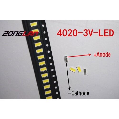 AOT LED Backlight 0.5W 3V 4020 48LM 1000pcsCool white LCD Backlight for TV TV Application 4020C-W3C4