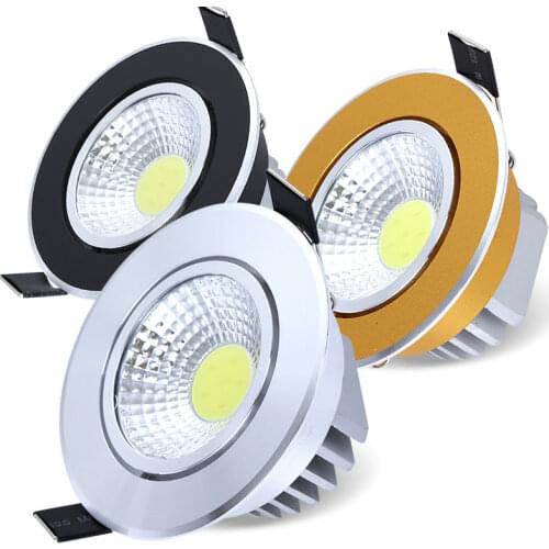 Dimmable LED downlight adjustable angle COB ceiling spotlight 3w 5w 7w 9w 12w 15w recessed ceiling light AC85-265V