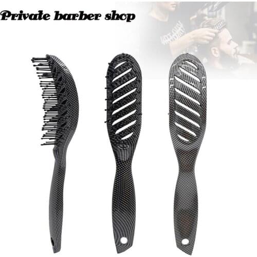 Fluffy hairdressing tool comb big bend styling nine-row comb ribs haircut tool along hair comb styling comb factory wholesale