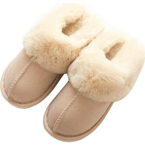 Women Winter Indoor Slipper Comfortable Soft Plush Shoes Female Fashion Warm Home Shoes Cotton Simple Household Slipper