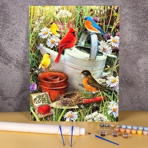 Animal Bird DIY Paint By Numbers Complete Kit Oil Paints 50*70 Paiting By Numbers Home Decoration For Children Handicraft