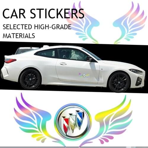 1pcs Car Colored Wings Sticker Rear Glass Occlude Scratches For Buick Regal Hideo Encore Lacrosse GL8 Excelle XT Verano Envision