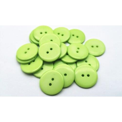 100pcs Light Green 23mm Round 2 Holes Sewing Resin Buttons Scrapbooking Baby Shirt Garment Clothes Button