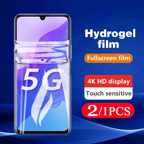 2/1Pcs soft full cover for huawei Y7 Prime 2018 Y7A Y7P pro 2019 hydrogel film protective film phone screen protector Not Glass