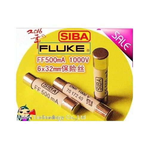 2pcs/Lot 6mm x 32mm FF 500mA 1000V SIBA Ceramic Fuse 6 x 32mm Brand New