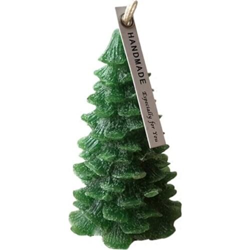 3D Christmas Tree Candle Mold Silicone Clay Soap Mould DIY Chocolate Cake Decor