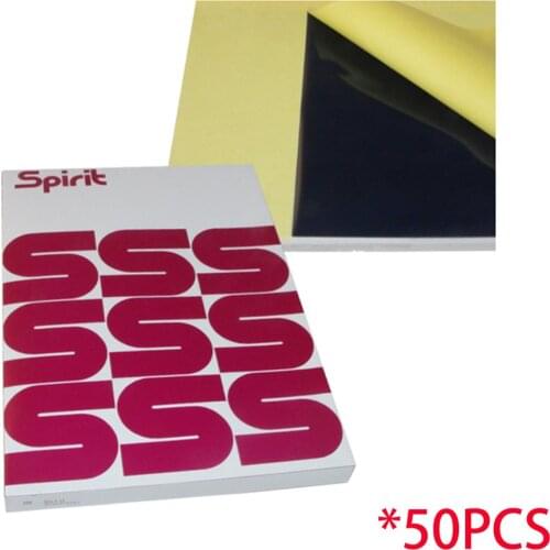 50 Sheets Tattoo Transfer Paper A4 Size Spirit Master Tatoo Paper Thermal Stencil Carbon Copier Paper For Tattoo Supply dropship