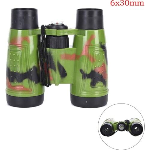 6*30mm Children Binoculars Educational Telescopes Shape Colors Camouflage Green Toy Bright Vivid Casual Kids Gifts Compass