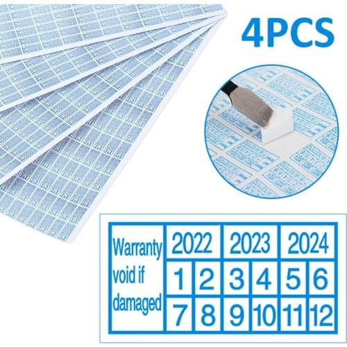 600pcs Sheets Warranty Void Labels Blue Removed Sticker 2020 - 2022 Year If Damaged Protection Security Seal Label Sticker