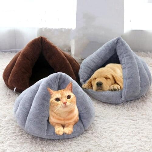 Arctic Cashmere PP Cotton Slippers Four Season Universal Closed Cat House Sleeping Bag Warm Thickening Bedding Pet Supplies