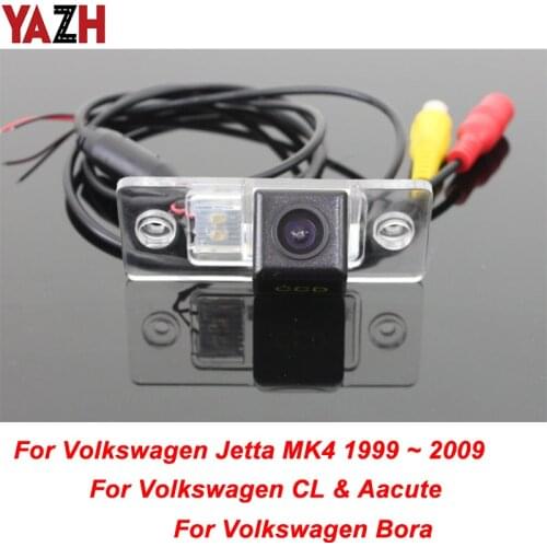 YAZH HD Car CCD Night Vision Backup Rear View Camera For Volkswagen VW Jetta Bora A4 1999~2006 4 LED Auto Radio Wireless Camera