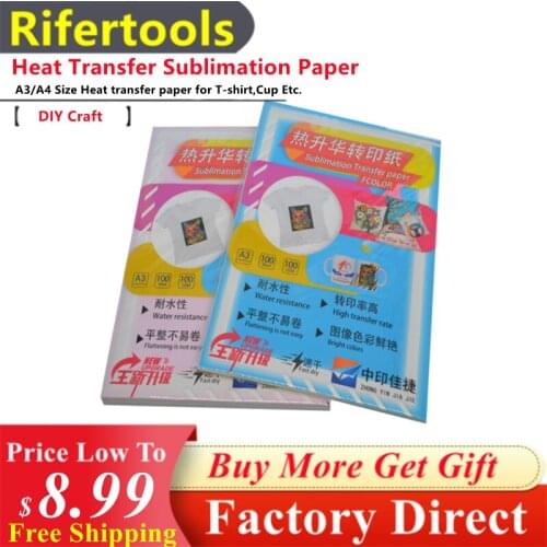 FreeShipping A3 A4 Size Sublimation Heat Transfer Paper DIY Hot Stamping Printing On No-Pure Cotton Textile Ceramic Bag Mugs Hat