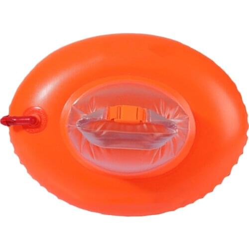 Practical Portable PVC Swimming Buoy Double Airbags Clothing Drowning Prevention Swim Float Bag Orange Conspicuous Safety