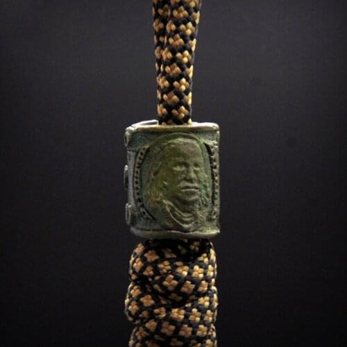EDC Bronze Knife Beads A Pendant Paracord Outdoor DIY Decorations Bronze Camping Gear EDC Tools