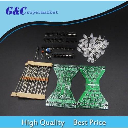 DC 5V Blue LED Electronic Hourglass Speed Adjustable Funny Electronic DIY Kit