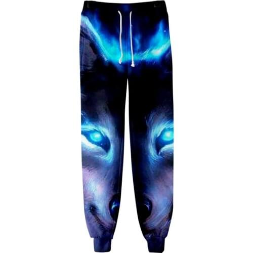 Moon Wolf Sweat Pants 3D Joggers Pants Trousers Men/Women Track Pants Hip Hop Sweatpants Pantalon Homme Streetwear