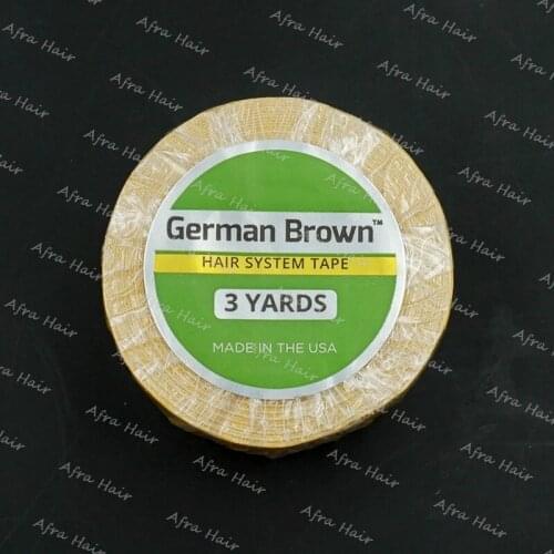 German Brown Hair System Tape 3 Yards Medikal Suporte Fita Adesiva Super Glue T035