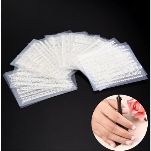 New R1B1 30pcs 3D Lace Nail Art Stickers Flower Manicure Nail Decals Tips White