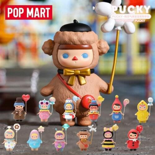 Original Pop Mart Pucky Elf Balloon Baby Series Blind Box Toys Model Style Cute Anime Figure Gift Surprise Box