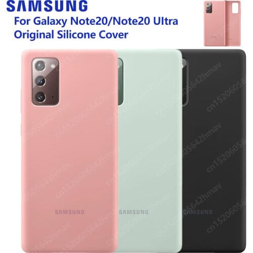 SAMSUNG Official Original Silicone Case Phone Cover for Samsung Note20 Note 20 Note 20 Ultra 5G Phone Case Soft Shockproof Cover