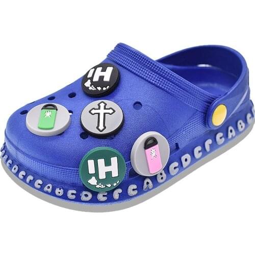 Popular Charms 10PCS Shoe Decoration Charms Soft PVC Round Shape for Shoes Wristband Bracelet Orgament Kids Party Gift