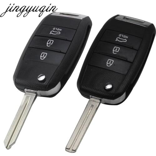 10pcs/lot Replacement Car Key Shell Fit For KIA K3 K5 Sorento Soul Carens Sportage Key Flip Remote Key Entry Case Fob 3 Buttons