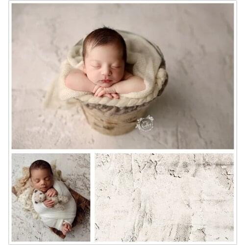 Retro White Textured Brick Wall Photo Backdrops Newborns Baby Birthday Cement Photography Background Studio Portraits Props 5121