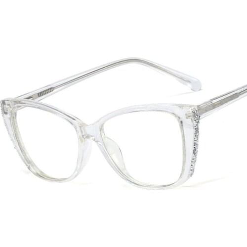 Veshion Square Anti-blue Light Ultralight Glasses Frames Cat Eye Women Optical Fashion Computer Glasses