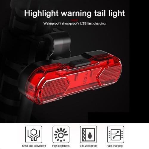 Bike Taillight Waterproof Riding Rear light Led Usb Rechargeable Mountain Bicycle Cycling Tail-lamp Safety Warning Bicycle Light