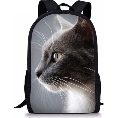 Women Backbag Adorable Kitten Cat Backpacks for Teenage Girls Backpack Student Bookbag Kawaii Purple Rucksack Mochilas