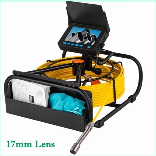 4.3" LCD 10-50 Meters Fiberglass Cable Protable Sewer Pipe CCTV Inspection Camera With DVR Recording16GB Card(Optional)