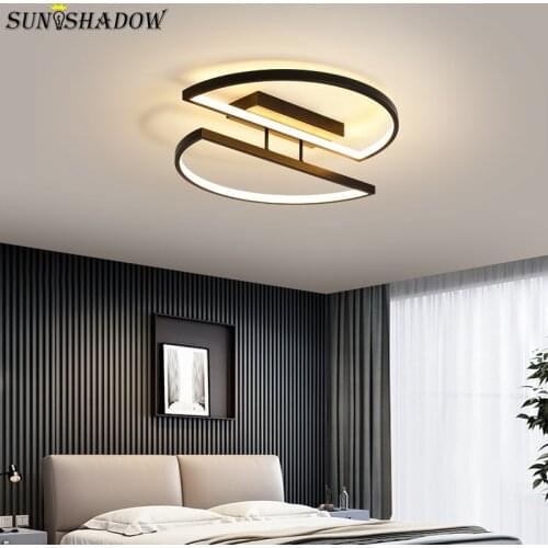 110v 220v Modern Led Ceiling Light Black&Gold Chandelier Ceiling Lamp for Bedroom Living room Kitchen Dining room Led Lustres