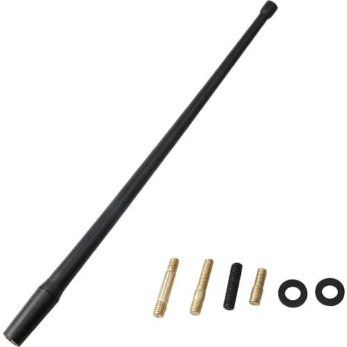 13inch Car Short Antenna Black Car Signal Antenna PVC Car AM FM Radio Signal Aerial Replacement for Car Signal Refit Outdoor