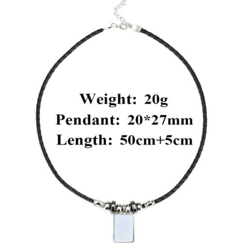 15pcs/lot sublimation blank necklaces pendants woman Man necklace pendant hot transfer printing consumable materials