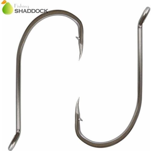 180pcs 92554 Stainless Steel Fishing Hooks White Offset Long Shank Octopus Fishing Hook Size 1/0 2/0 3/0 4/0 5/0 6/0 7/0 8/0 9/0