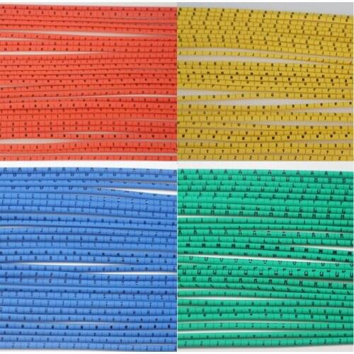 2600PCS Heat Shrink Tubing cable marker Insulation Tube Electronic Polyolefin Wire Cable Sleeve 26letter kits shrink ratio 2:1