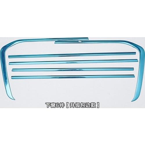 6 Pcs Stainless Steel Window Trim Cover Exterior Body Decoration For TOYOTA LAND CRUISER 2008-2017 Chrome Car-Styling