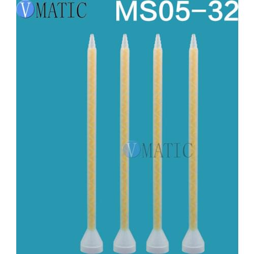 Free Shipping High Quality Plastic Resin Static Mixer MS05-32 Mixing Nozzles For Duo Pack Epoxies (Yellow Core)
