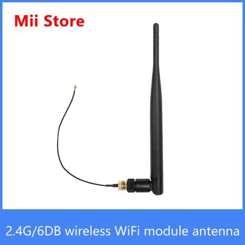2.4G 6DB wireless WiFi module antenna omnidirectional high gain rod-shaped folding external antenna SMA to IPEX interface