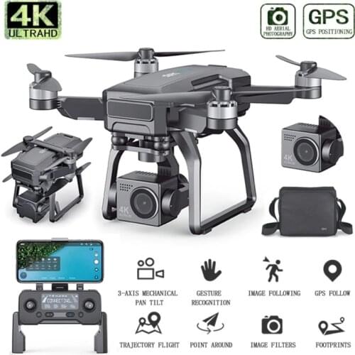 Brushless Aerial 4K WIFI FPV 5G GPS RC Drone 3-Axis Gimbal 25Mins 3KM Waypoint Flight One Key Return Quadcopter VS FIMI X8 F11