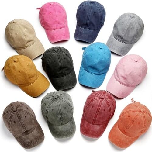 SLECKONT High Quality Cotton Baseball Cap for Men and Women Fashion Retro Snapback Hat Unisex Caps Adjustable Washed Wholesale