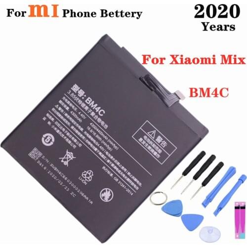 BM4C 4400mAh Battery For Xiaomi Mi Mix Mobile Phone Battery High Capacity Replacement Batteries With Tools