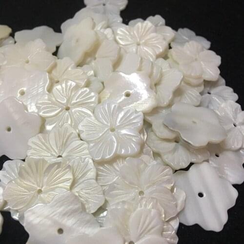 20MM 100% Natural Freshwater Shell Flower Middle Hole Shape Jewelry Beads DIY Jewellery Making Accessories Findings