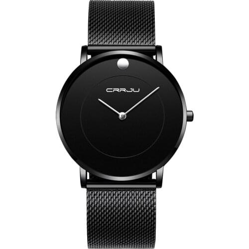 2018 CRRJU Mens Watches Top Brand Luxury Gold Quartz Watch Men Fashion Waterproof Stainless Steel Sport Clock Male Wristwatch